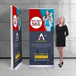 Make a Strong Statement with Vibrant Pull Up Banners by Flag Banner Online