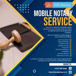 Certified mobile notary service