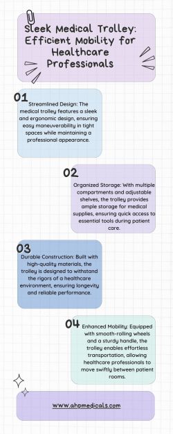 Sleek Healthcare Companion: The Modern Medical Trolley