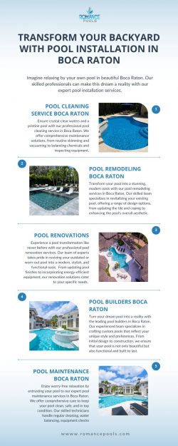 Custom Pool Design in Boca Raton: Your Imagination, Our Expertise