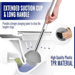 True fresh Plunger Set for Bathroom & Toilet Brush