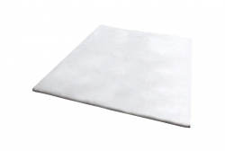 Pure white plush floor mat