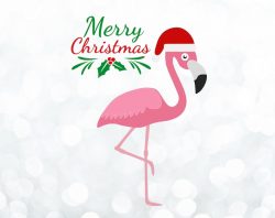 Christmas Flamingo Svg