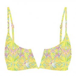 AVA Top – Yellow Jungle – SUN THROUGH BIKINI TOP