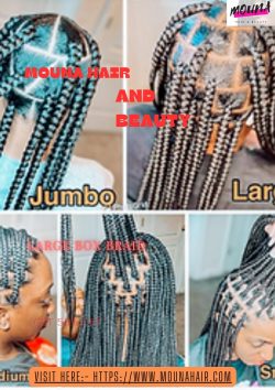 Get Stunning Large Box Braids in Katy, Texas at MOuna Hair & Beauty