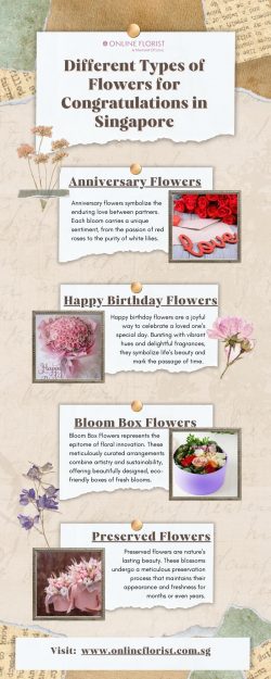 Different Types of Flowers for Congratulations in Singapore