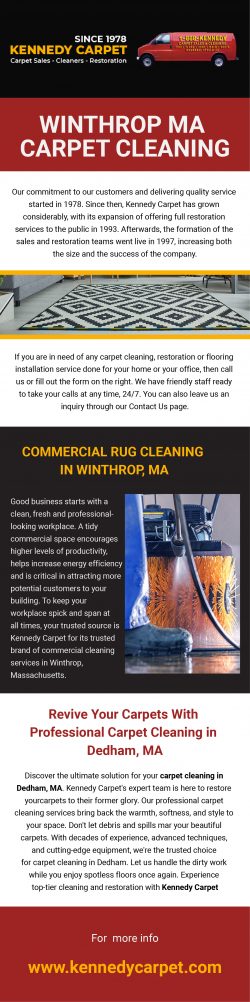 Revitalize Your Winthrop Carpets With Expert Carpet Cleaning in Winthrop, MA by Kennedy Carpet!