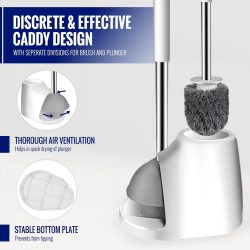 True fresh Toilet Brush & Plunger Set for Bathroom