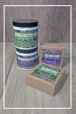 SEA MOSS BURDOCK ROOT SOAP AND MOISTURIZER