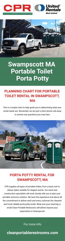 Explore Top-Notch Portable Toilet Porta Potty in Swampscott, MA with Clean Portable Restrooms!