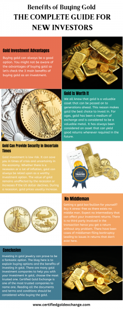 Benefits of Buying Gold The Complete Guide for New Investors