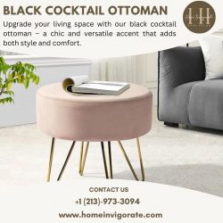 Black Cocktail Ottoman