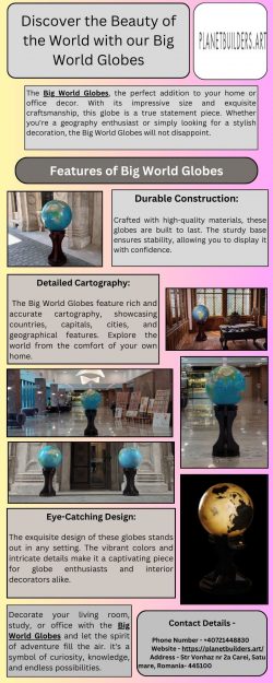 Discover the Beauty of the World with our Big World Globes