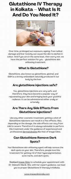 Glutathione IV Therapy in Kolkata – What Is It And Do You Need It?