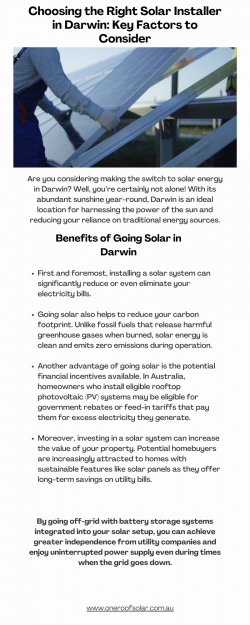 Choosing the Right Solar Installer in Darwin: Key Factors to Consider