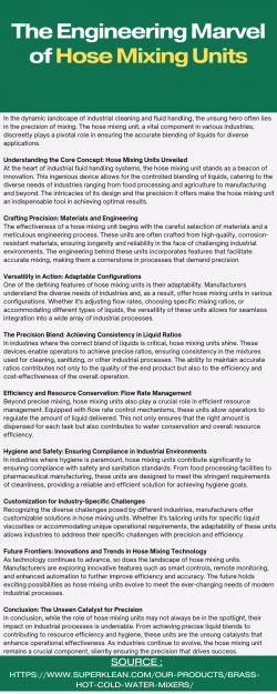 The Adaptable Configurations of Hose Mixing Units