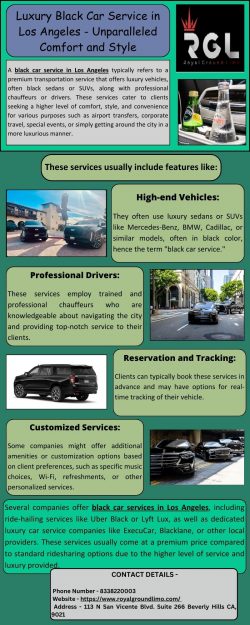 Luxury Black Car Service in Los Angeles – Unparalleled Comfort and Style