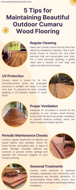 5 Tips for Maintaining Beautiful Outdoor Cumaru Wood Flooring