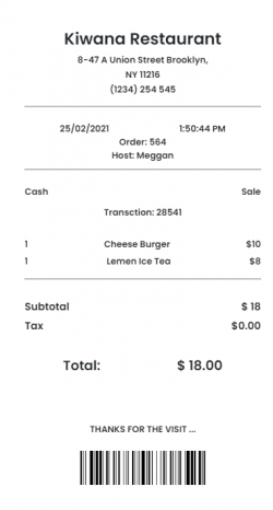 fake online receipt