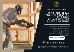 Efficient Spray Foam Insulation at Brock University for Energy Savings