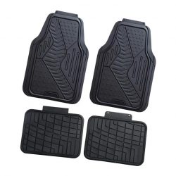 ZH8037 Black Four-piece Set Injection Molding + Aluminum Film Car Floor Mats