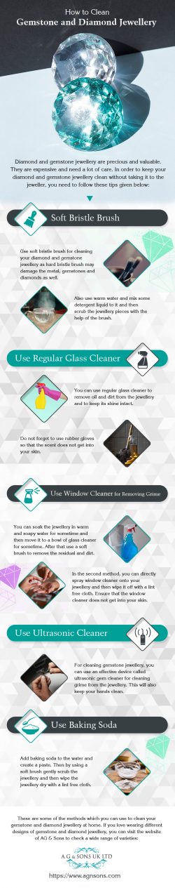 Infographic: How to Clean Gemstone & Diamond Jewellery
