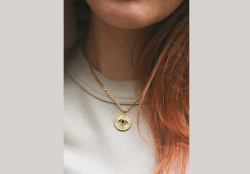 Gold Evil Eye Necklace