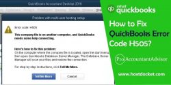 QuickBooks Error Code H505 – How to Fix, Resolve it