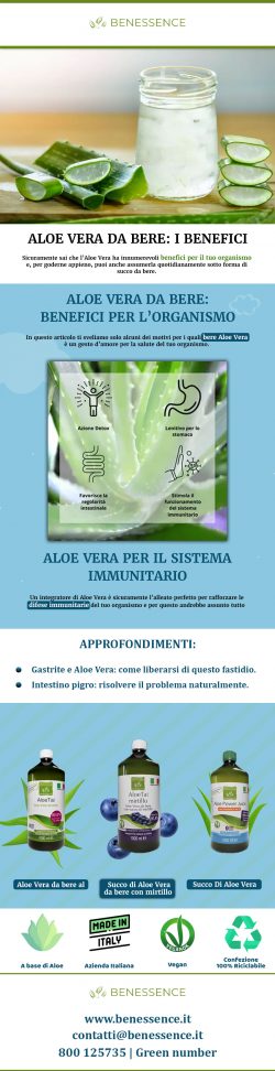 Rinfresco con Benessence Aloe Vera Drink