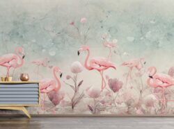 Stylish Flamingo Wallpaper Murals