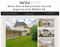 House Sale in Switzerland: Trusted Expertise with WENET AG