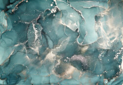 Teal Colored Marble Wallpaper Mural