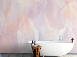 Pink Marble Textured Wallpaper Mural for Bathroom Décor