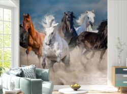 Running Horse Desert Wallpaper