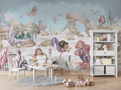 Mermaid Miracles Girls Room Wallpaper