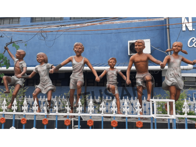 Plutus Art, Fiberglass Children Garden Sculptures