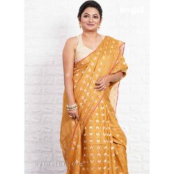 Metallic Linen Handloom Saree – umb004