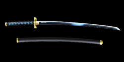 Handmade Demon Slayer Muichiro Tokito Nichirin Sword 1095 Carbon Steel Black