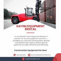 Construction Equipment Rental Service: Find What You Need