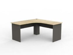 OL AltoSystem 90° Corner Workstation – Oak