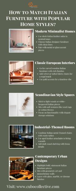 Matching Italian Furniture with Any Decor Style