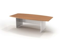 GP H-Base Boardroom Table – Virginia Walnut & White