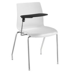 ST Pod 4 Legs Fabric Upholstered Training Chairs with Tablet Arm