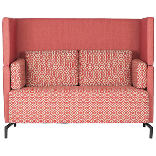 ST Shell Fabric Upholstered High Back 2 Seater Lounge