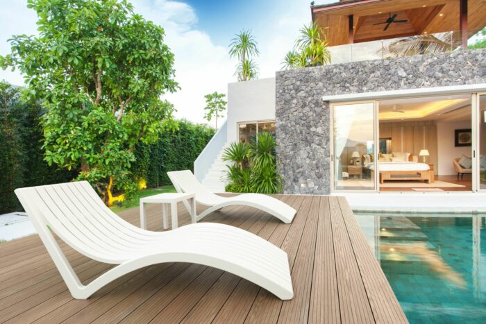 FL 3 Piece Slim Sunlounger & Side Table Package