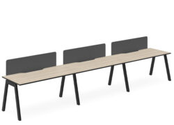 DD Vista Workstation Single Sided For 3 Person With Optic Screen