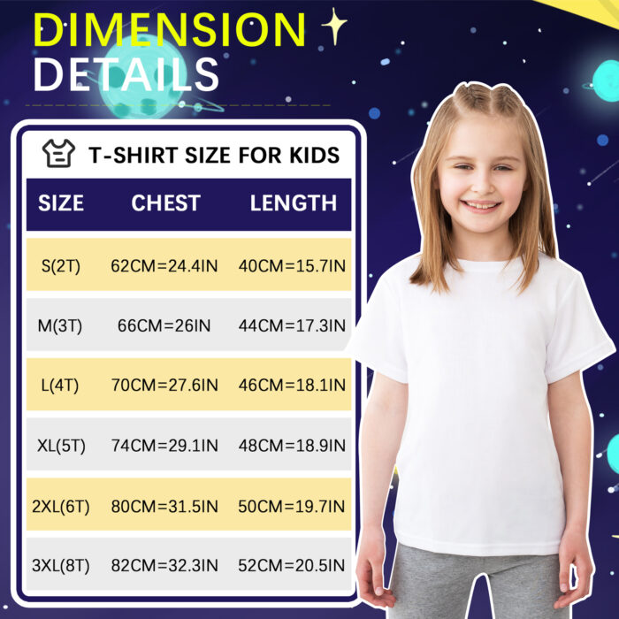 Sublimation Blank T-Shirts Round Collar Short Sleeves kid White Polyester t Shirts