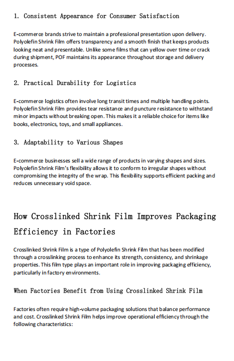 How Businesses Use POF Shrink Film in Product Protection