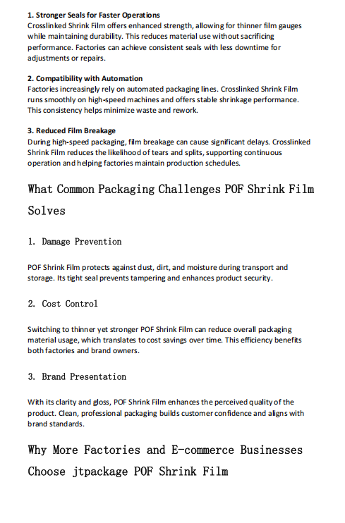 How Businesses Use POF Shrink Film in Product Protection