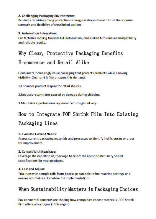 How Businesses Use POF Shrink Film in Product Protection